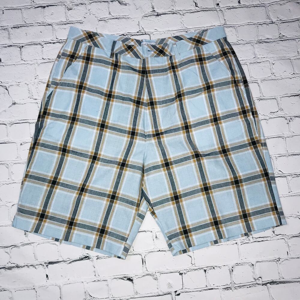 Steve Harvey Plaid Linen Short